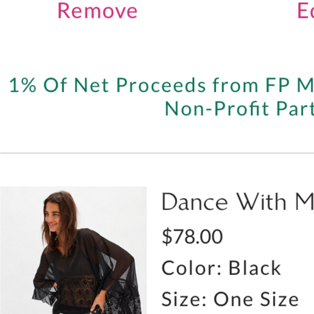 Dance with Me Sheer Poncho Free People - Picture 3 of 3